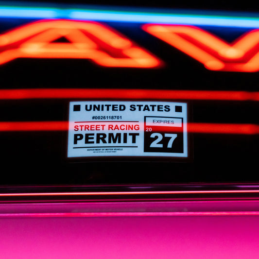 Street Racing Permit Glow/LED Panel